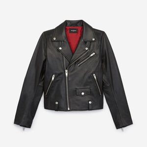 The Kooples Black leather biker jacket with zips Size 1/Small